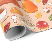 Herbst Herbst Kürbis Pilz Pullover Teeblätter Geschenkpapier (Rolleneckpunkt)
