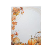 Herbst/Herbst Kürbisse und Blätter, unausgekleidet Notizblock (Rotiert)
