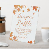 Herbst Herbst lässt Babydusche Windeln Raffel Sockelschild (In SItu)