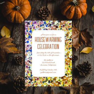 Herbst Herbst lässt Chic Custom HoUSEWARMING PARTY Einladung