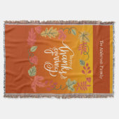 Herbst Herbst lässt gemütlich rustikal glücklich T Decke (Vorderseite)