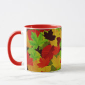 Herbst Herbst lässt helles farbiges Muster Tasse (Links)