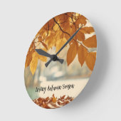 Herbst/Herbst-Leaf Naturlandschaft Runde Uhr (Winkel)