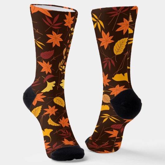 Herbst Herbst Leaves Design Art Socken (Gewinkelt)