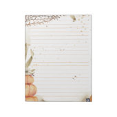 Herbst/Herbst mit Kürbissen und Blätter gesäumt Notizblock (Rotiert)