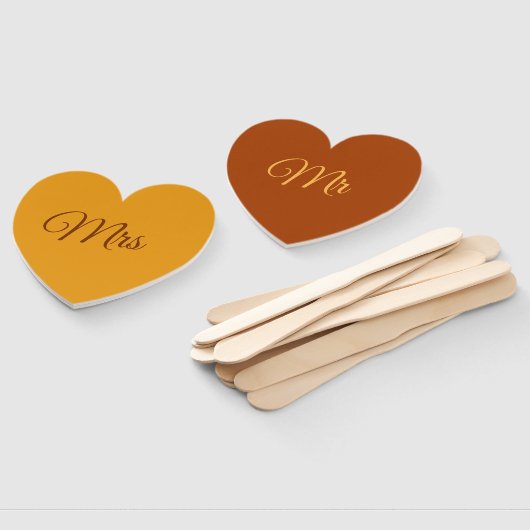 Herbst Herbst Mr. und Mrs. Fans/Paddles Hand Fan Fächer (Non-assembled)