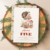 Herbst/Herbst Mushroom Igel Kindergeburtstag Einladung