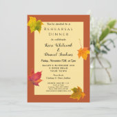 Herbst Herbst Oktober Probe Dinner Einladung (Stehend Vorderseite)