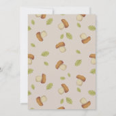 Herbst/Herbst Pilzsaal Igel 1. Geburtstag Einladung (Rückseite)