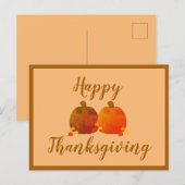 Herbst/Herbst/Pumpkin/Erntedank Postkarte (Vorne/Hinten)