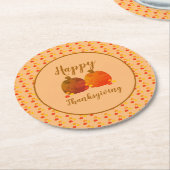 Herbst/Herbst/Pumpkin Runder Pappuntersetzer (Angewinkelt)