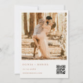 Herbst Herbst QR Foto Hochzeit Einladung (Rückseite)