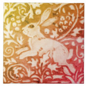 Herbst Herbst Rabbit Gold Kupfer Korallenwald Leaf Fliese (Vorderseite)