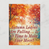 Herbst Herbst Real Anwesen Marketing Postkarte (Vorderseite)