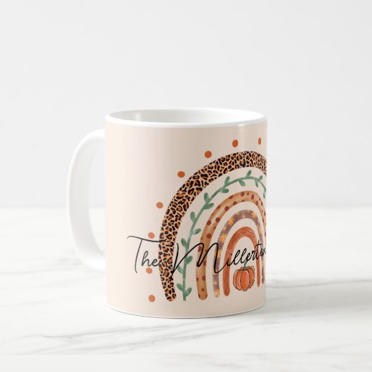 Herbst Herbst-Regenbogen Kaffeetasse (Vorderseite Links)