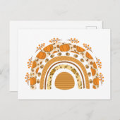 Herbst/Herbst Regenbogen Postkarte (Vorne/Hinten)
