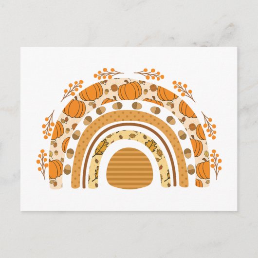Herbst/Herbst Regenbogen Postkarte (Vorderseite)