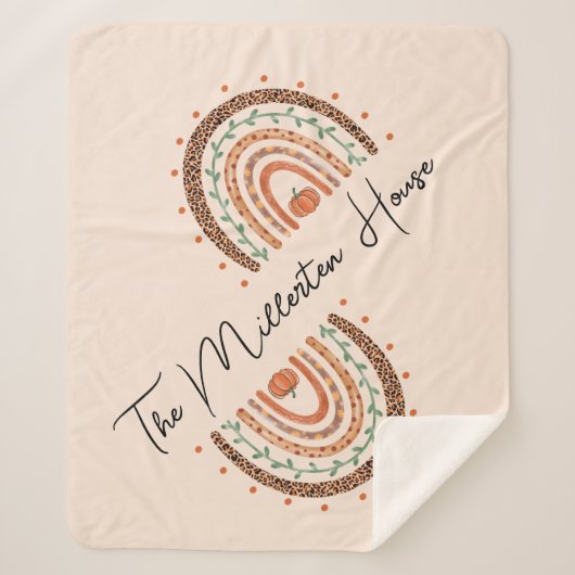 Herbst Herbst-Regenbogen Sherpadecke (Vorderseite)