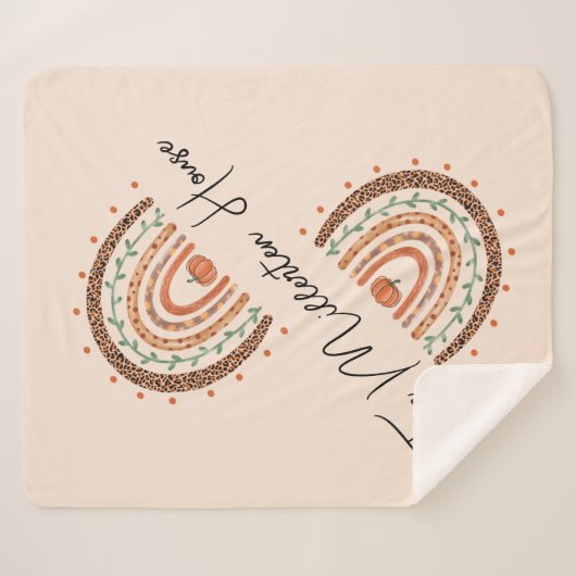 Herbst Herbst-Regenbogen Sherpadecke (Vorderseite (Horizontal))