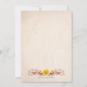 Herbst/Herbst Rustikale Blumendusche Einladung (Rückseite)