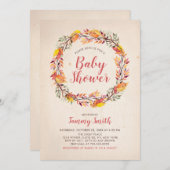 Herbst/Herbst Rustikale Blumendusche Einladung (Vorne/Hinten)