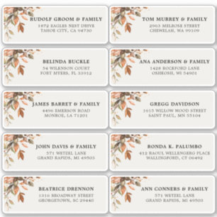 Herbst Herbst: Rustikale Länderadresse Aufkleber