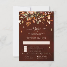 Herbst Herbst Rustikales UAWG Hochzeitsauto RSVP Karte