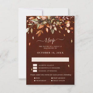 Herbst Herbst Rustikales UAWG Hochzeitsauto RSVP Karte