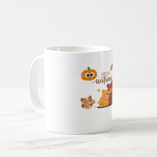 Herbst Herbst Shirt, Erntedank Shirt, Fall Pumpki Kaffeetasse (Vorderseite Links)