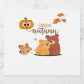 Herbst Herbst Shirt, Erntedank Shirt, Fall Pumpki Schaumweinetikett (Einzelnes Label)