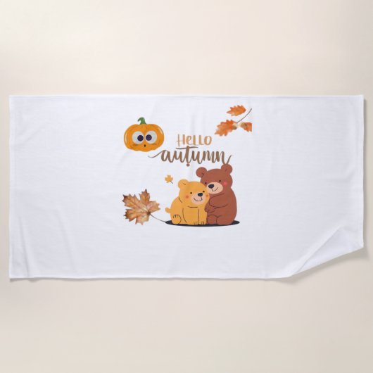 Herbst Herbst Shirt, Erntedank Shirt, Fall Pumpki Strandtuch (Vorderseite)