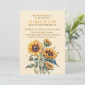 Herbst/Herbst Sonnenblumen Rustikale Geburtstagspa Einladung (Stehend Vorderseite)