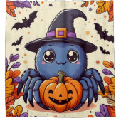 Herbst/Herbst/Spinne/Hexe/Halloween Duschvorhang (Vorderseite)