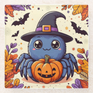 Herbst/Herbst/Spinne/Hexe/Halloween Glasuntersetzer