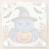 Herbst/Herbst/Spinne/Hexe/Halloween Glasuntersetzer (Rückseite)