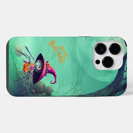Herbst/Herbst/Spinne/Hexe/Halloween iPhone Hülle (Rückseite (Horizontal))