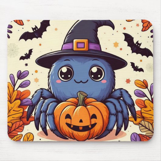 Herbst/Herbst/Spinne/Hexe/Halloween Mousepad (Vorne)