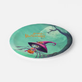 Herbst/Herbst/Spinne/Hexe/Halloween Pappteller (Schrägansicht)