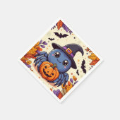 Herbst/Herbst/Spinne/Hexe/Halloween Serviette (Ecke)