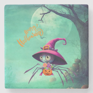 Herbst/Herbst/Spinne/Hexe/Halloween Steinuntersetzer