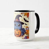 Herbst/Herbst/Spinne/Hexe/Halloween Tasse (VorderseiteRechts)