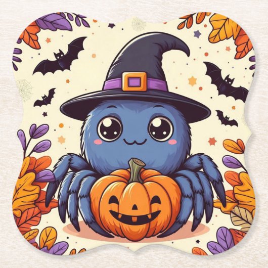 Herbst/Herbst/Spinne/Hexe/Halloween Untersetzer (Vorderseite)