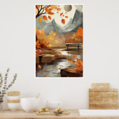 Herbst/Herbst-Szenenposter Poster (Küche)