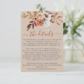 Herbst-Herbst-Taupe-Hochzeit Begleitkarte (Stehend Vorderseite)