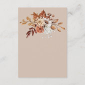 Herbst-Herbst-Taupe-Hochzeit Begleitkarte (Rückseite)