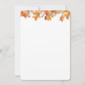 Herbst Herbst Teddy Bear Babydusche Einladung (Rückseite)