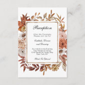 Herbst Herbst verlässt florale formale Hochzeitsem Begleitkarte (Vorderseite)