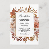 Herbst Herbst verlässt florale formale Hochzeitsem Begleitkarte (Vorderseite)