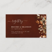 Herbst Herbst verlässt Rustikales Land Boho Weddin Begleitkarte (Vorderseite)