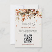 Herbst Herbst verlässt Rustikales Land Hochzeitser RSVP Karte (Vorderseite)